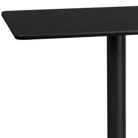 30x48 Black Table-24RD Base