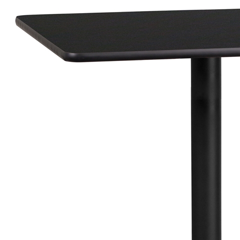 36SQ Black Table-24RD Base