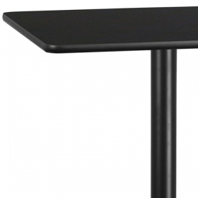 42SQ Black Table-33x33 X-Base