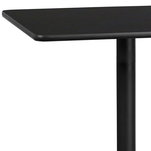 42SQ Black Table-24RD Base