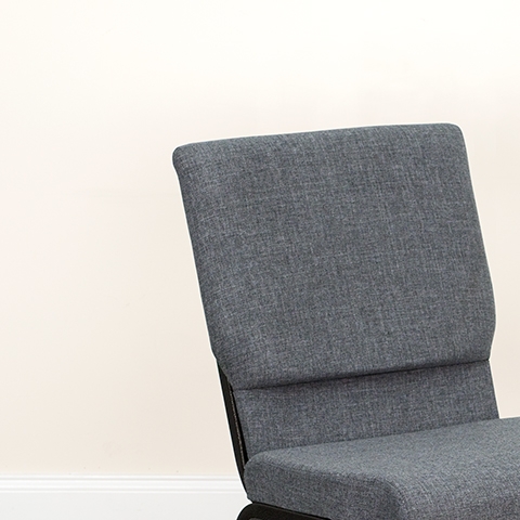 Gray Fabric Church Chair