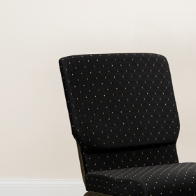 Black Dot Fabric Church Chair