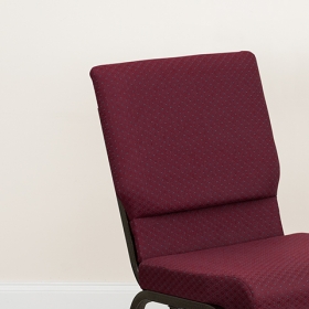 Burgundy Fabric Church Chair