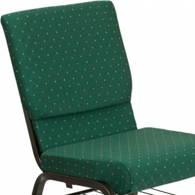 Green Fabric Church Chair