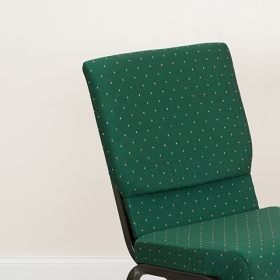 Green Fabric Church Chair