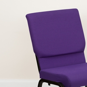 Purple Fabric Church Chair