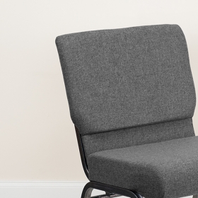 Gray Fabric Church Chair