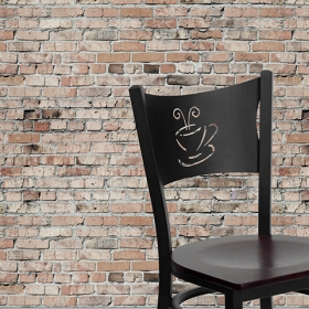 Black Coffee Chair-Mah Seat