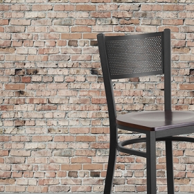 Black Grid Stool-Wal Seat