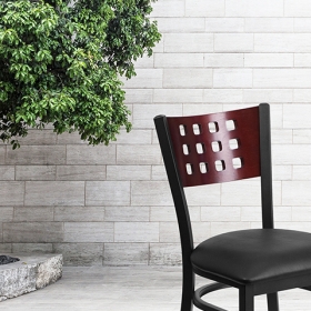 Black Cutout Chair-Black Seat