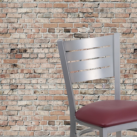 Silver Slat Chair-Burg Seat