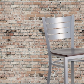 Silver Slat Stool-Wal Seat