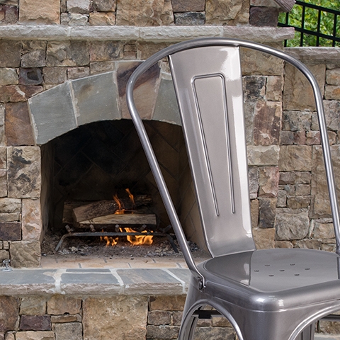 Clear Metal Indoor Chair