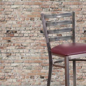Clear Ladder Stool-Burg Seat