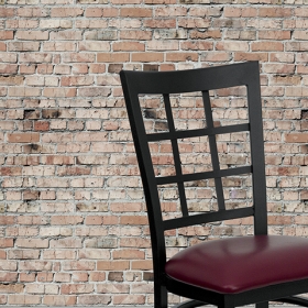 Black Window Chair-Burg Seat