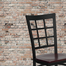 Black Window Chair-Mah Seat