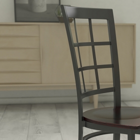 Black Window Chair-Wal Seat