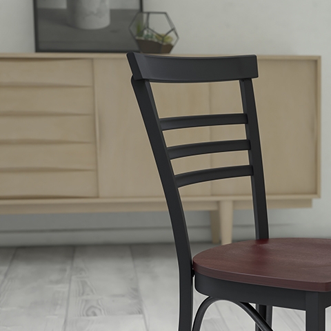 Black Ladder Chair-Wal Seat