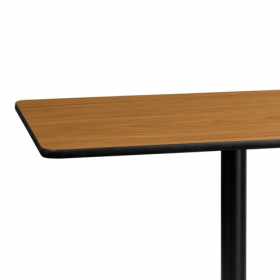 30x45 BK Laminate Table-X-Base