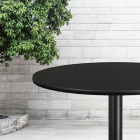 42RD Black Table-33x33 X-Base