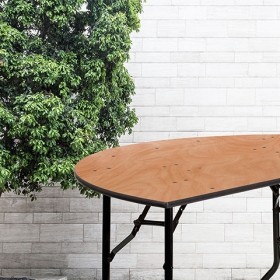 60HLF-RD Wood Fold Table