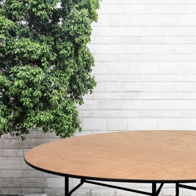 72RND Wood Fold Table