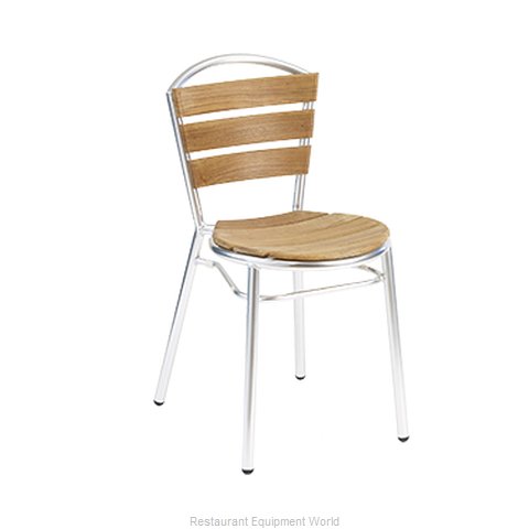 Florida Seating AL-308 ALUMINUM/TEAK Chair, Side, Stacking, Outdoor