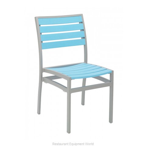 Florida Seating AL-5602-0-SILVER/ BLUE Chair, Side, Stacking, Outdoor