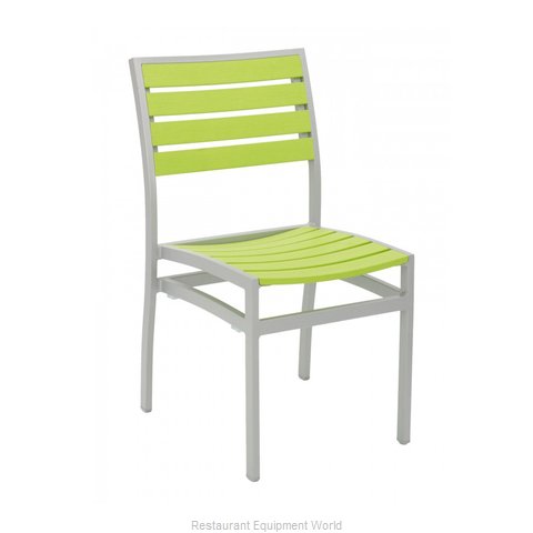 Florida Seating AL-5602-0-SILVER/ GREEN Chair, Side, Stacking, Outdoor