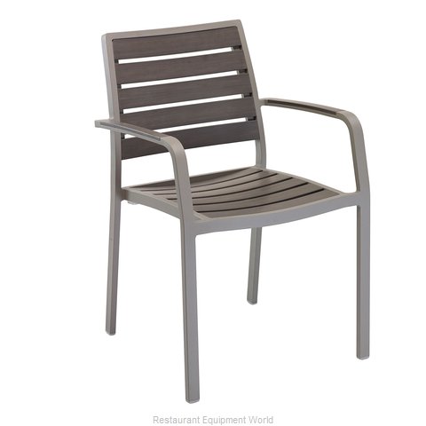 Florida Seating AL-5700-A GRAY TEAK Chair, Side, Stacking, Outdoor