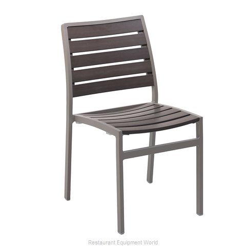 Florida Seating AL-5700-S GRAY TEAK Chair, Side, Stacking, Outdoor