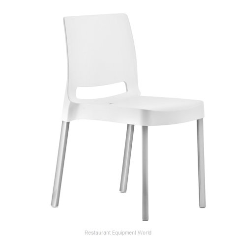 Florida Seating JOI/WHITE Chair, Side, Stacking, Outdoor