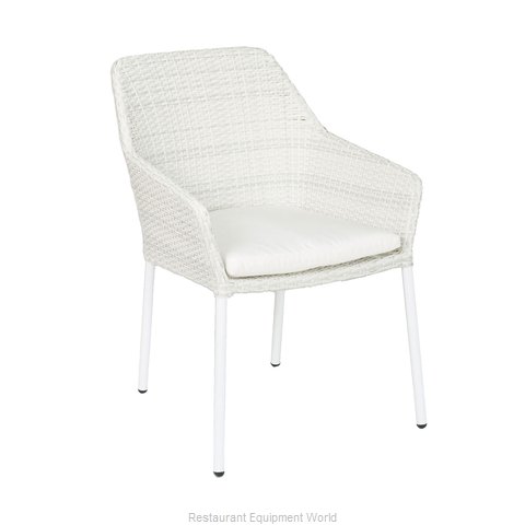 Florida Seating MADEIRA WHITE Chair, Armchair, Stacking, Outdoor