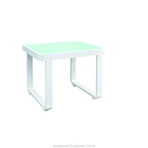Florida Seating PB END TABLE W/GLASS Table, Outdoor