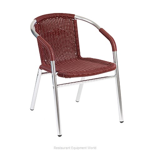 Florida Seating W-21 ANODIZED ALUM Chair, Armchair, Stacking, Outdoor