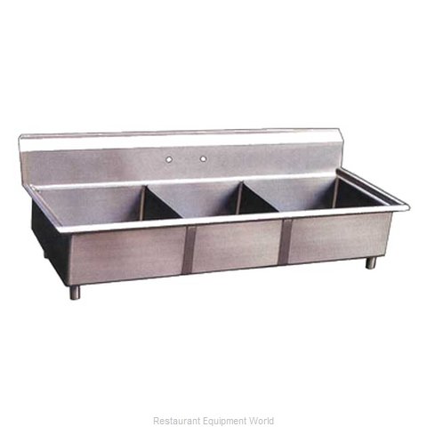 Omcan 22114 Sink, (3) Three Compartment