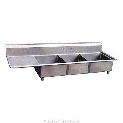 Omcan 22115 Sink, (3) Three Compartment