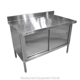 Food Machinery of America 28642 Work Table, Cabinet Base Sliding Doors