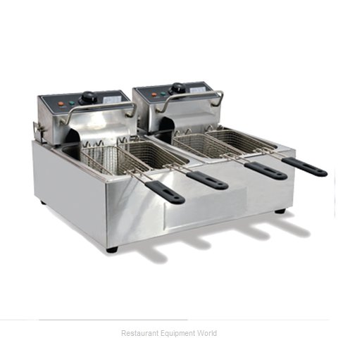 Omcan 34868 Fryer, Electric, Countertop, Split Pot