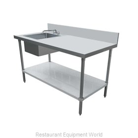 Omcan 43231 Work Table, with Prep Sink(s)