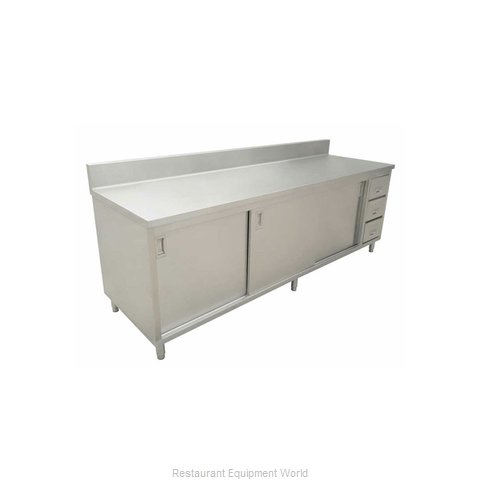 Omcan 43484 Work Table, Cabinet Base Sliding Doors