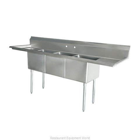 Omcan 43763 Sink, (3) Three Compartment
