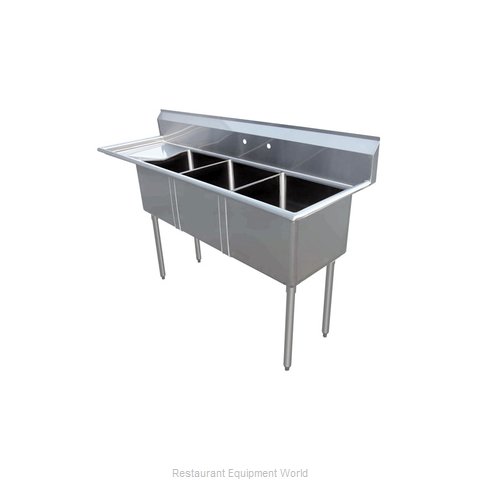 Omcan 43764 Sink, (3) Three Compartment