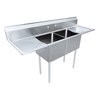 Fregadero, (2) Dos Tarjas/Compartimientos <br><span class=fgrey12>(Food Machinery of America 43767 Sink, (2) Two Compartment)</span>