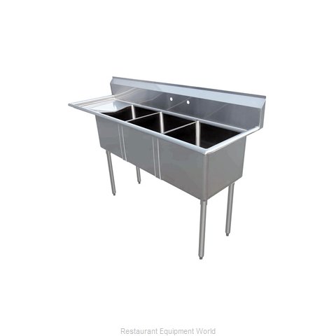Omcan 43775 Sink, (3) Three Compartment