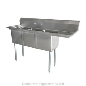 Omcan 43777 Sink, (3) Three Compartment