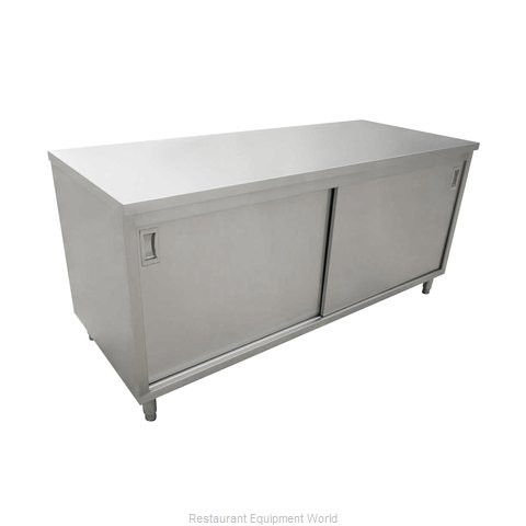 Omcan 44186 Work Table, Cabinet Base Sliding Doors