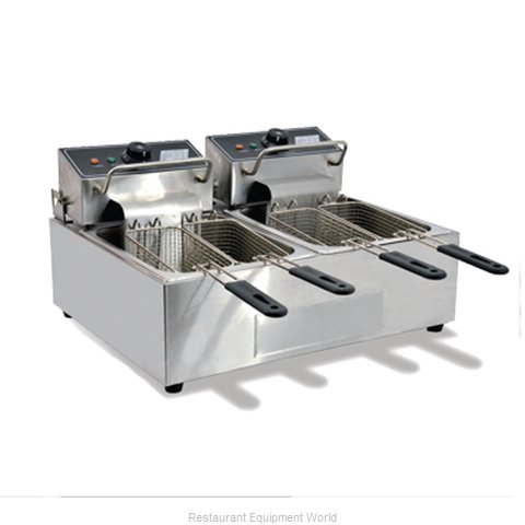 Omcan CE-CN-0012-D Fryer, Electric, Countertop, Split Pot