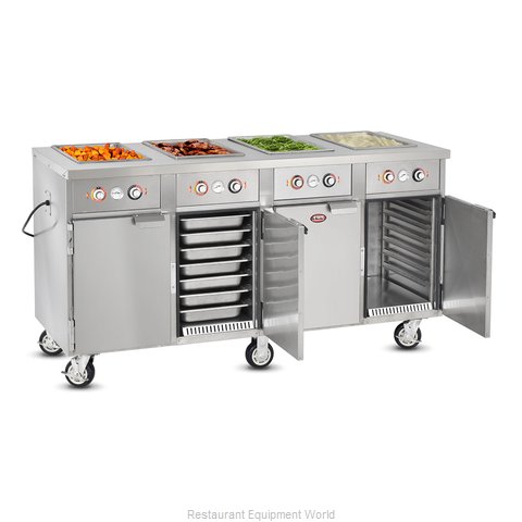 Food Warming Equipment HLC-4W6-7H-28-DRN Serving Counter, Hot Food, Electric