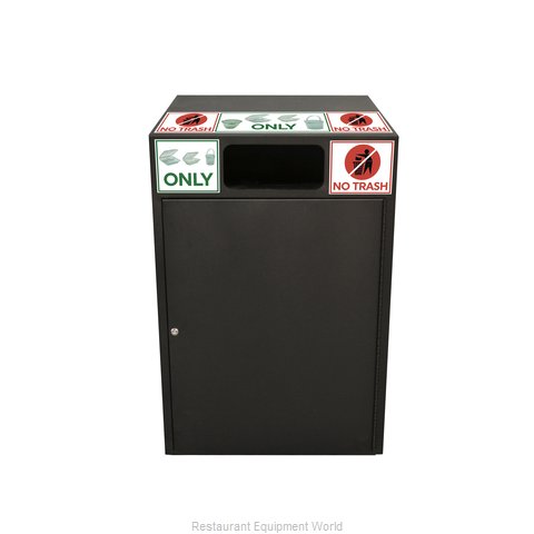 GET Enterprises BIN-1-BK Trash Receptacle, Indoor